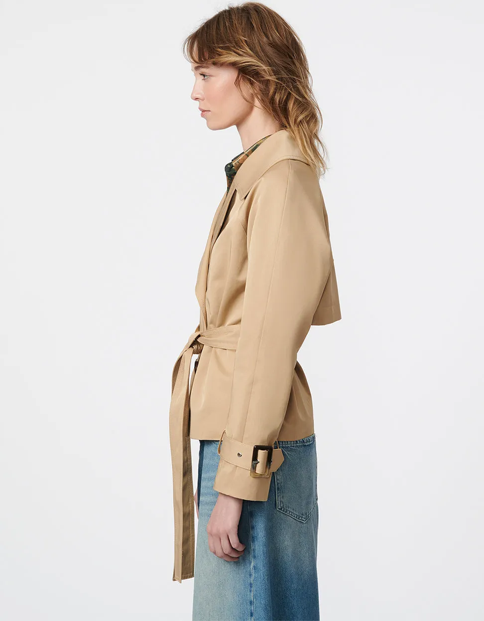 Cropped Classic Trench Coat