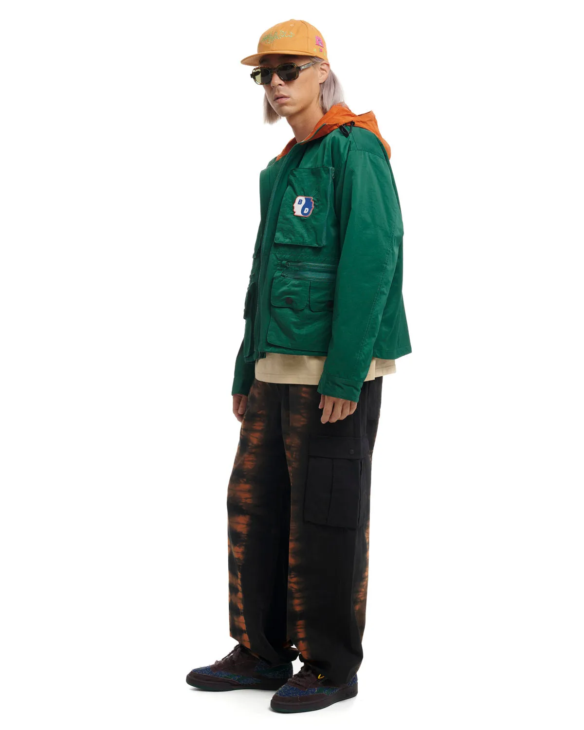 Cropped Hunting Jacket - Green/Terracotta