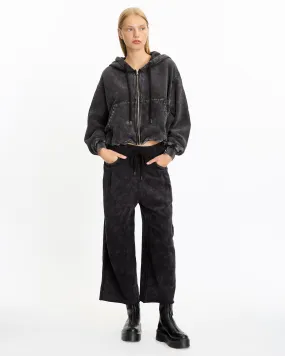 Cropped Pleated Sweatpant