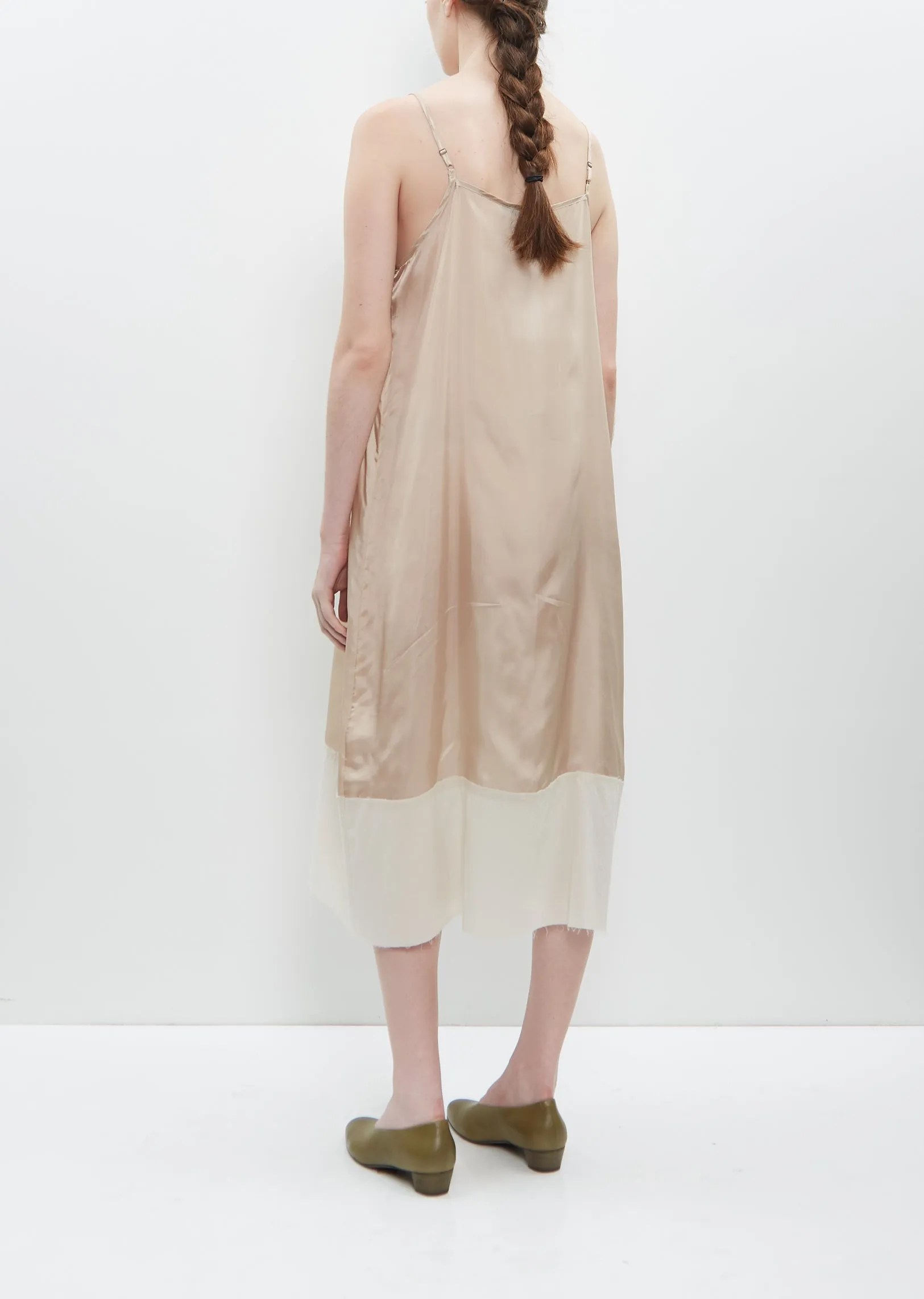 Cupro Slip Under Dress — Beige