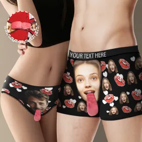 Custom Face Underwear Personalised Magnetic Tongue Underwear Love You Valentine's Gifts for Couple