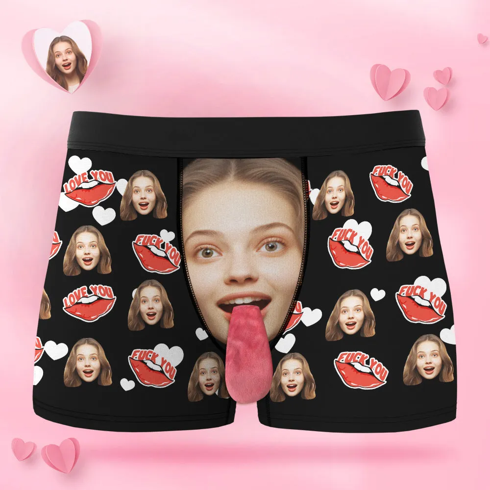 Custom Face Underwear Personalised Magnetic Tongue Underwear Love You Valentine's Gifts for Couple