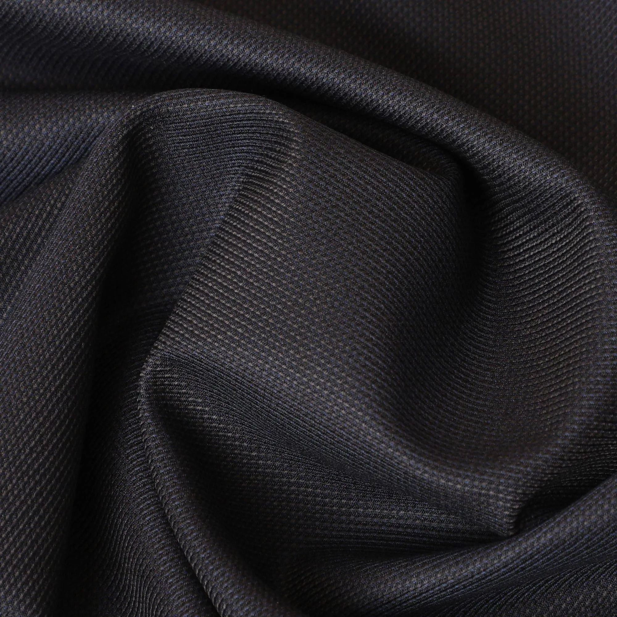 Dark brown super 120's English all wool suiting fabric in self design-D7263