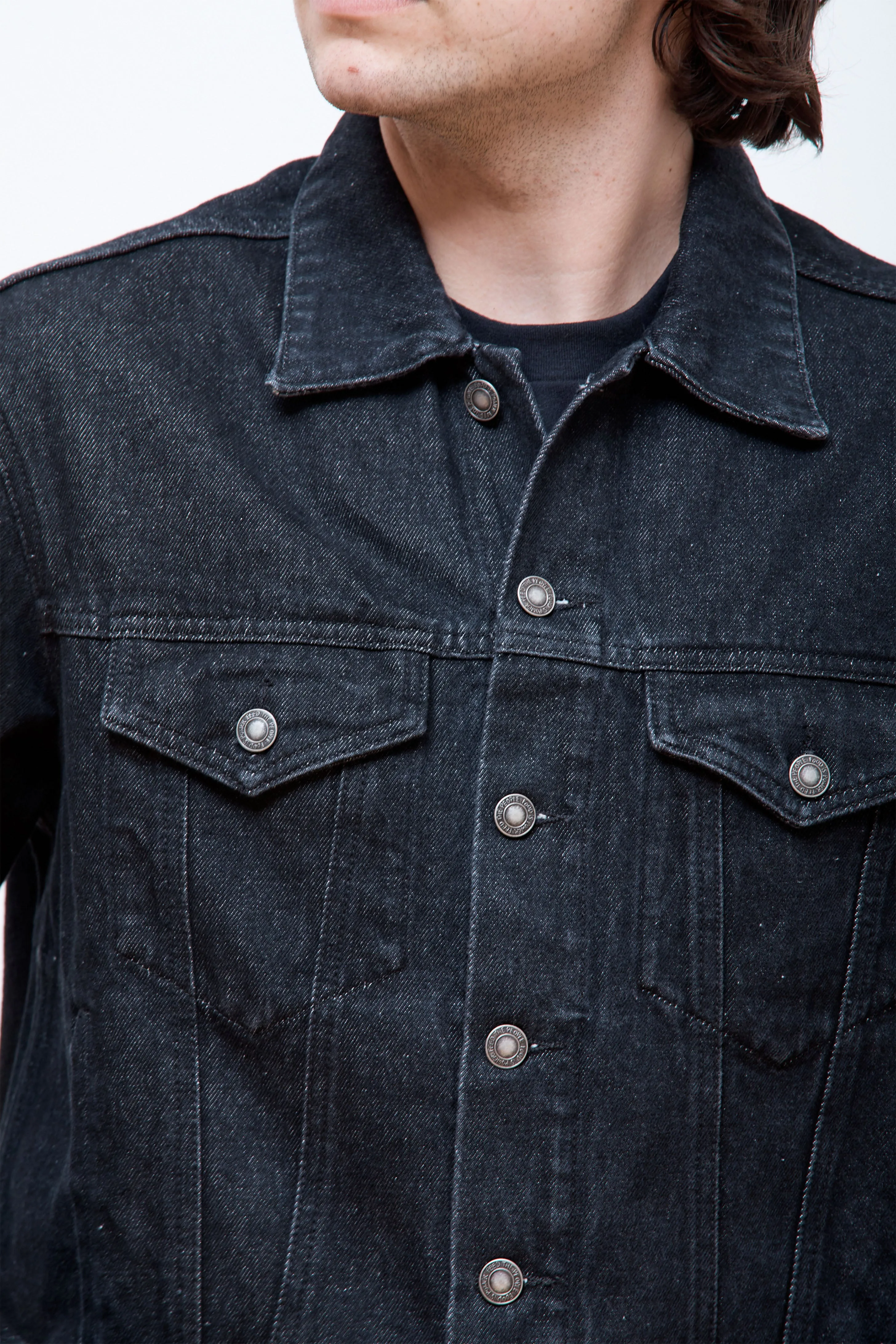 Denim Jacket Woven Black