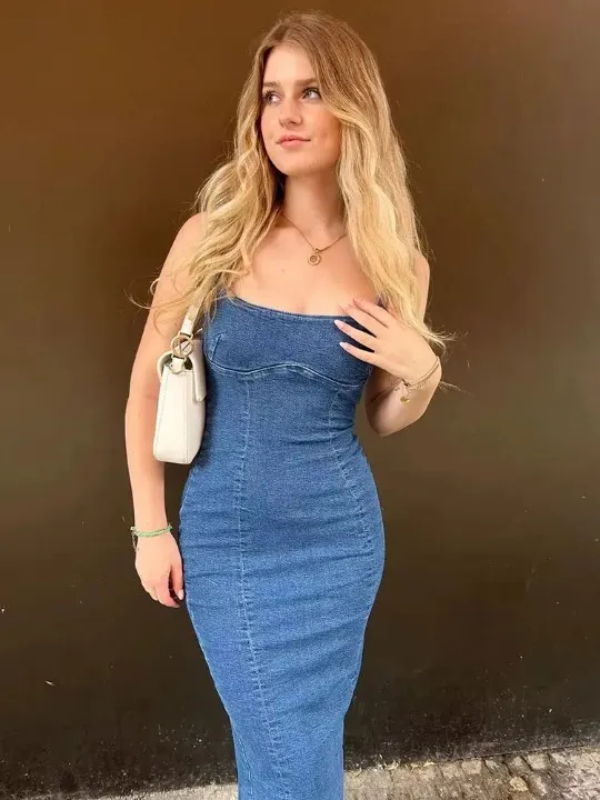 Denim Sundae Midi Dress