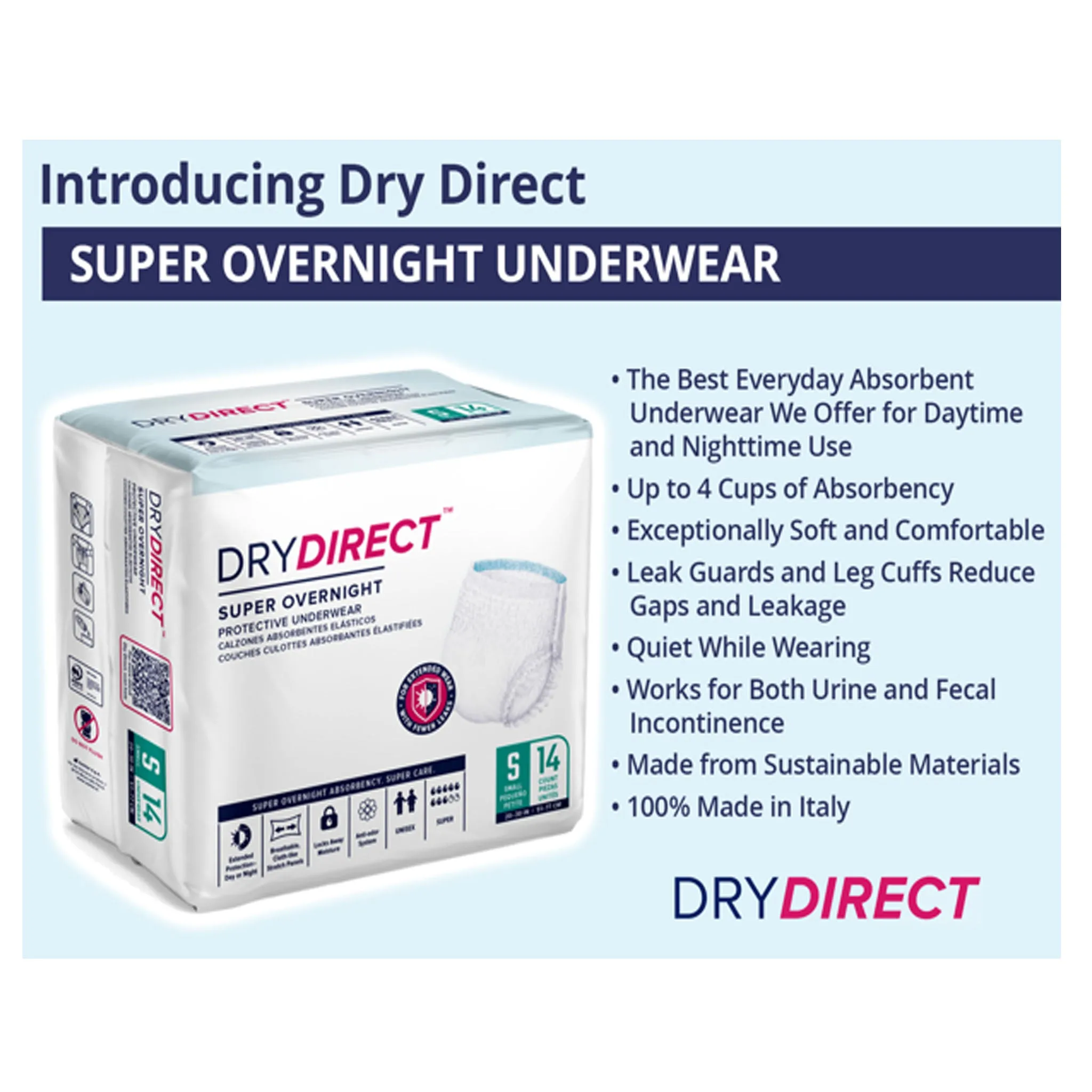 Dry Direct Super Overnight Underwear