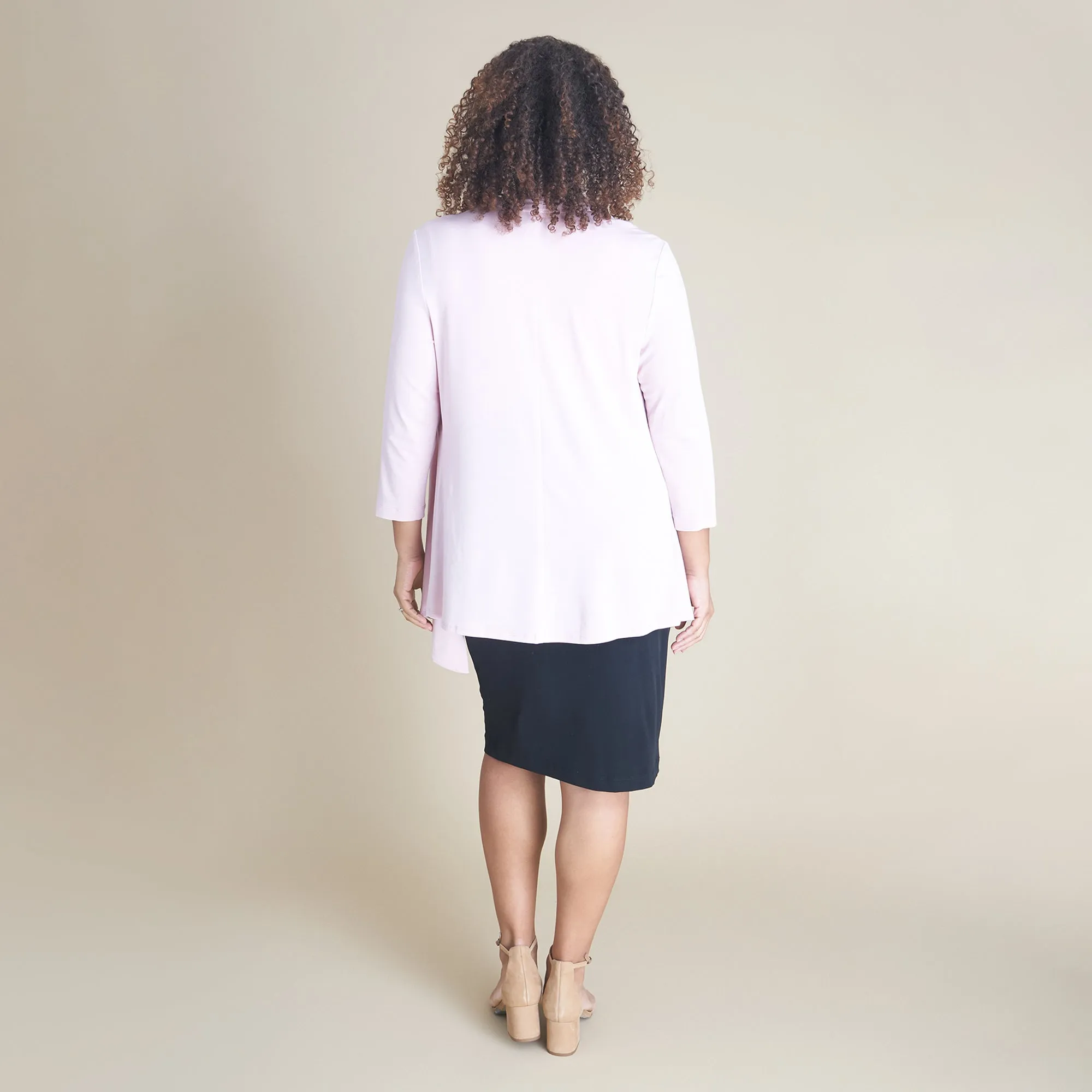 Effie Dusty Blush Colorblock Cardigan Dress