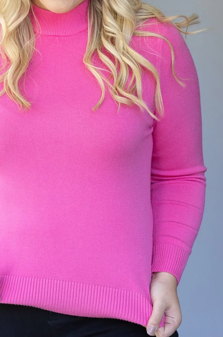 ELAINA KNIT TOP - Magenta