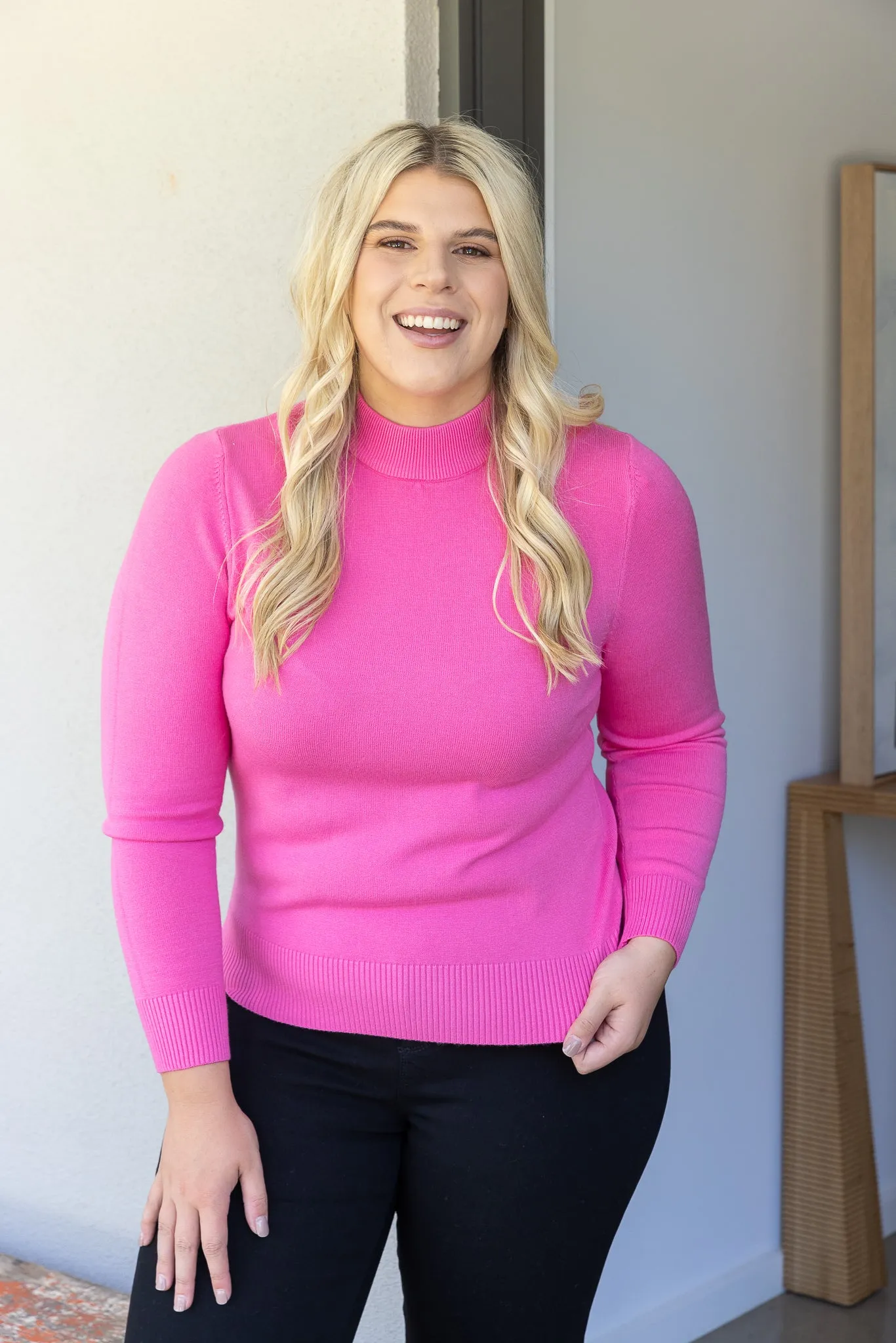 ELAINA KNIT TOP - Magenta