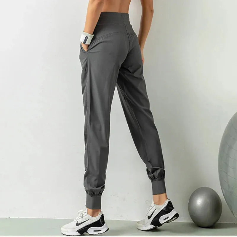 Elastic High Waist Quick Dry Jogging Sweatpant