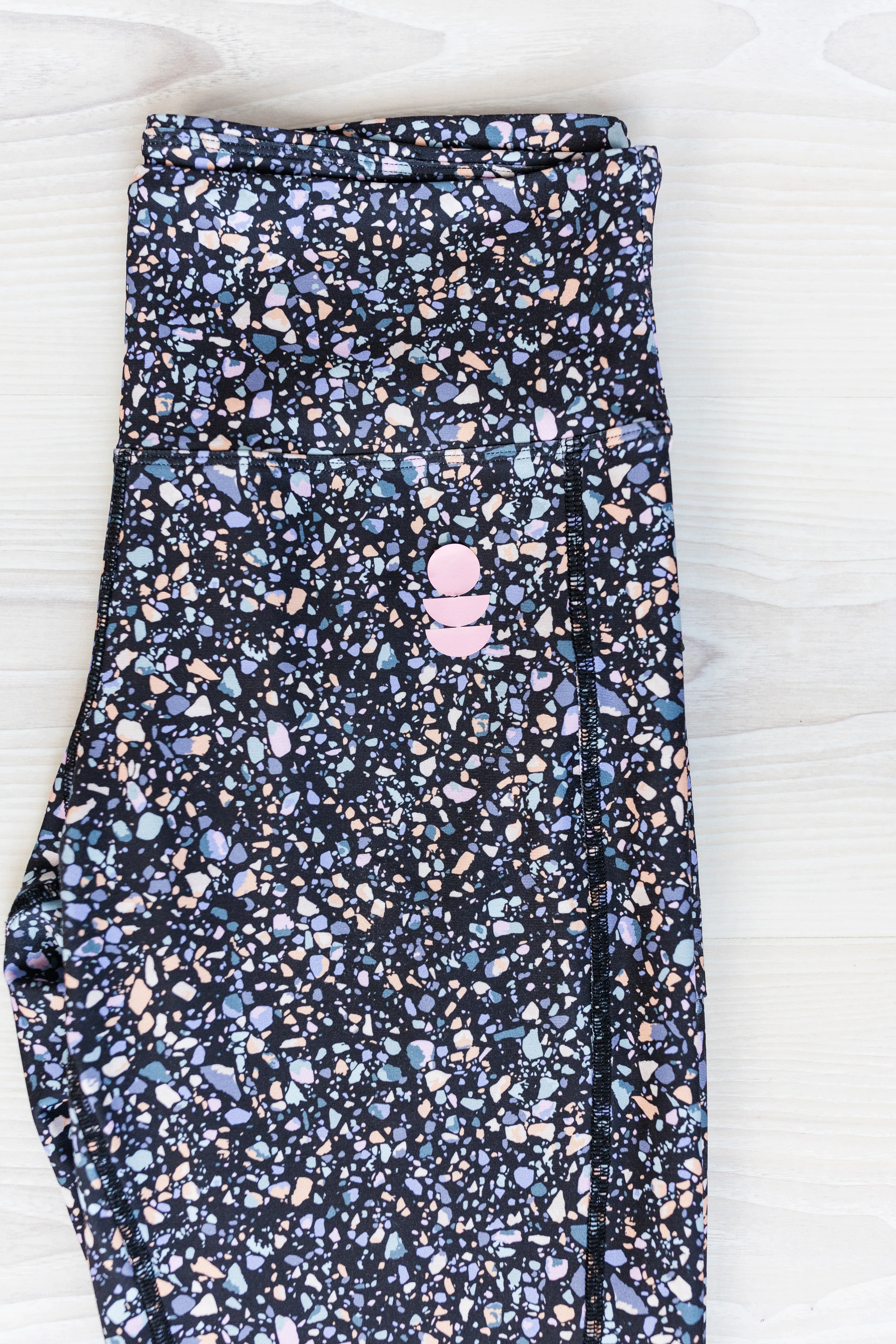 Elevate Black Terrazzo Leggings