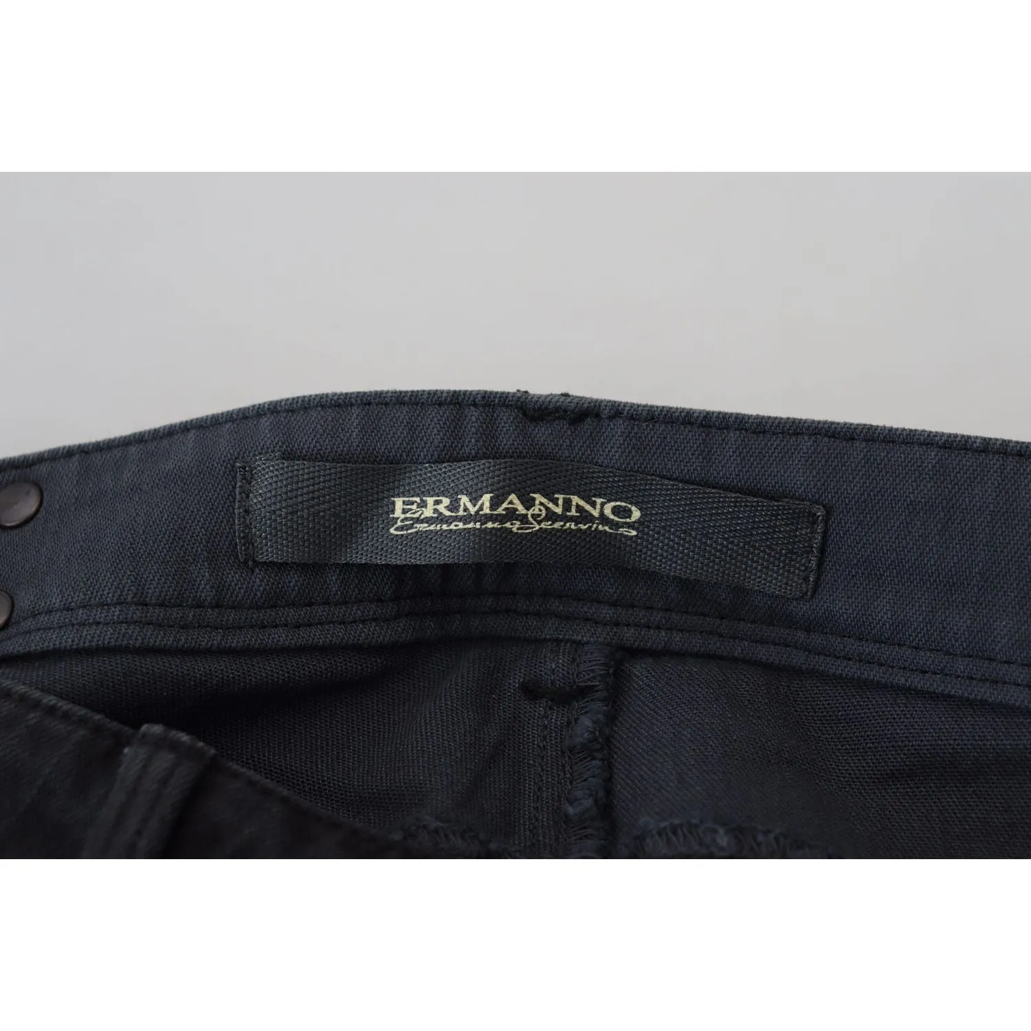 Ermanno Scervino Chic Low Waist Black Skinny Jeans