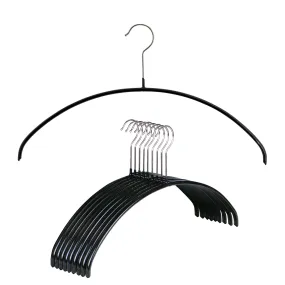 Euro Shirt, Sweater, Dress, Non-Slip Steel Clothing Hanger, Model 40-P, Black