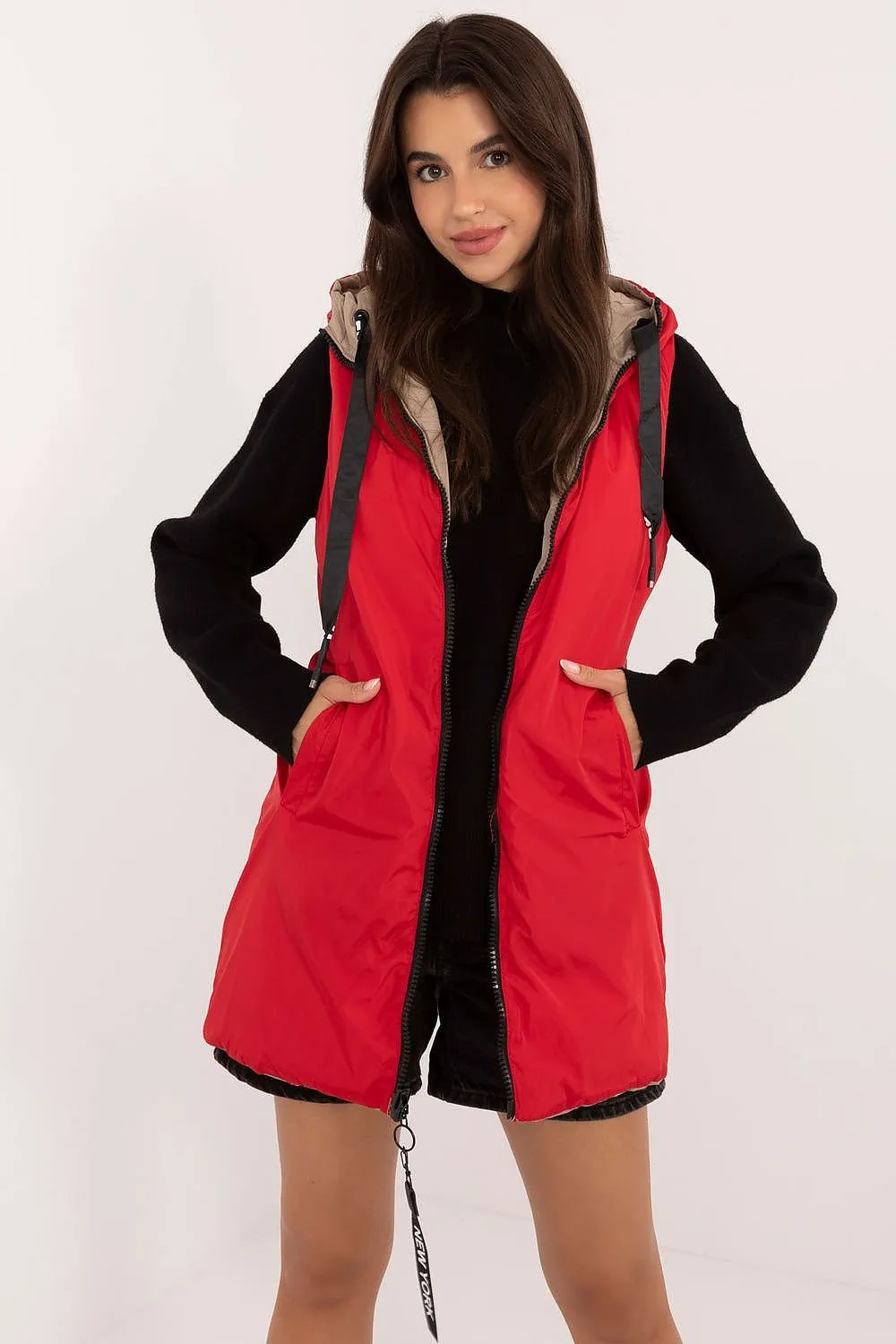 Factory Price Fashion NY Reversible Long Quilted Vest