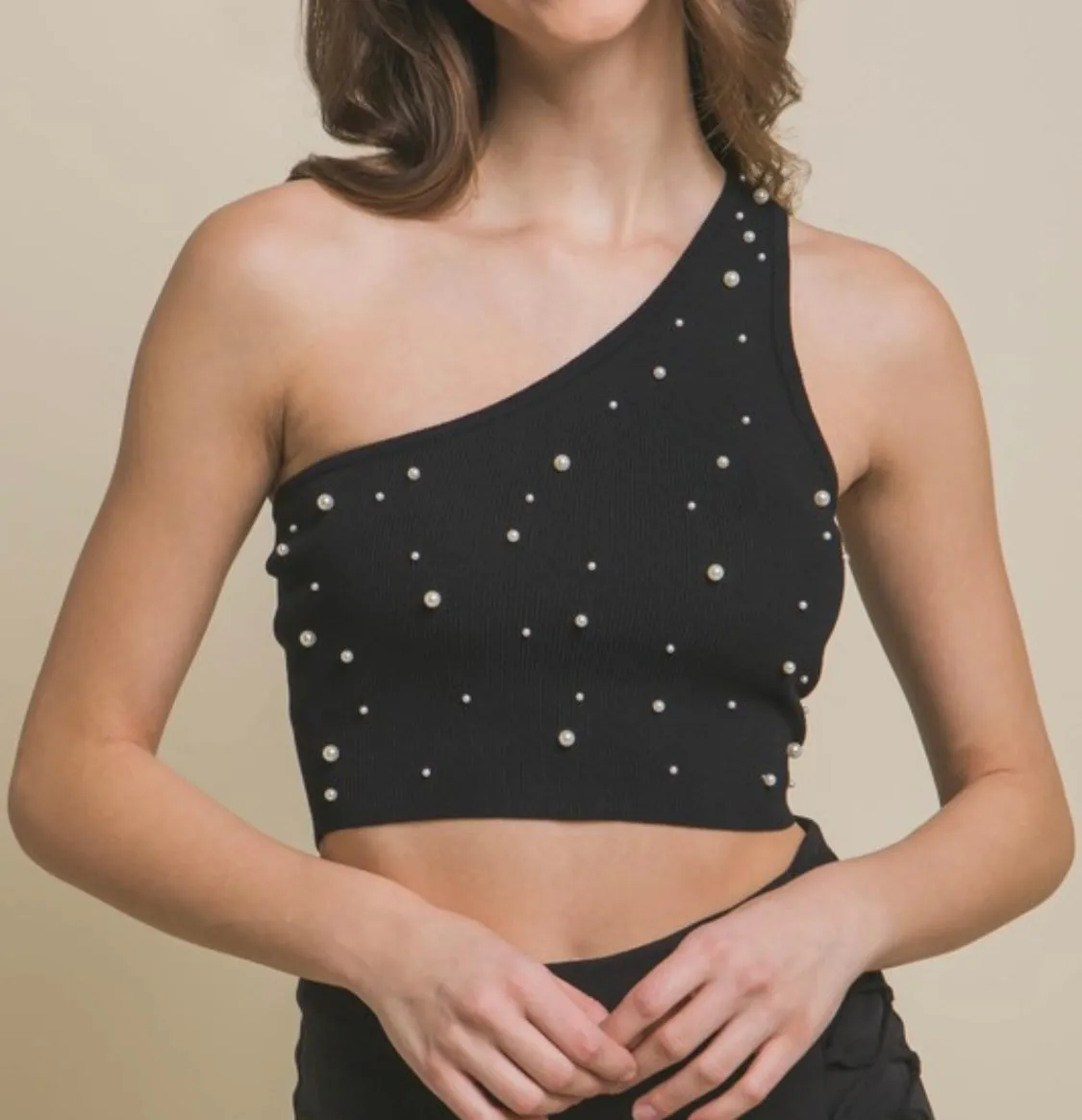 Fancy Like Apple B’s One Shoulder Cropped Tank