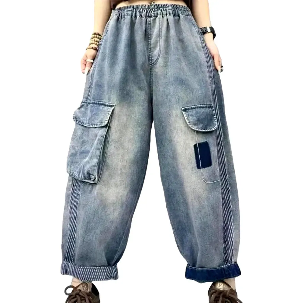 Fashion vintage denim pants for women