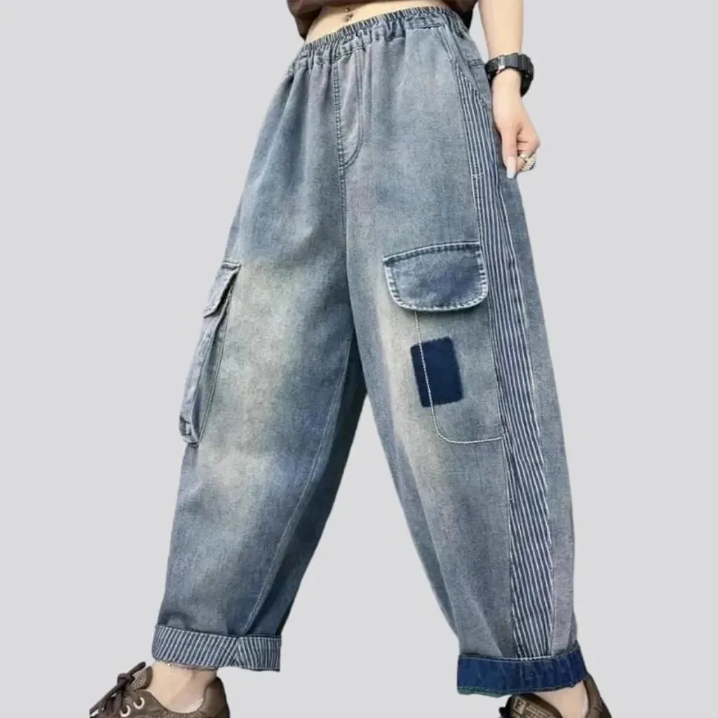 Fashion vintage denim pants for women