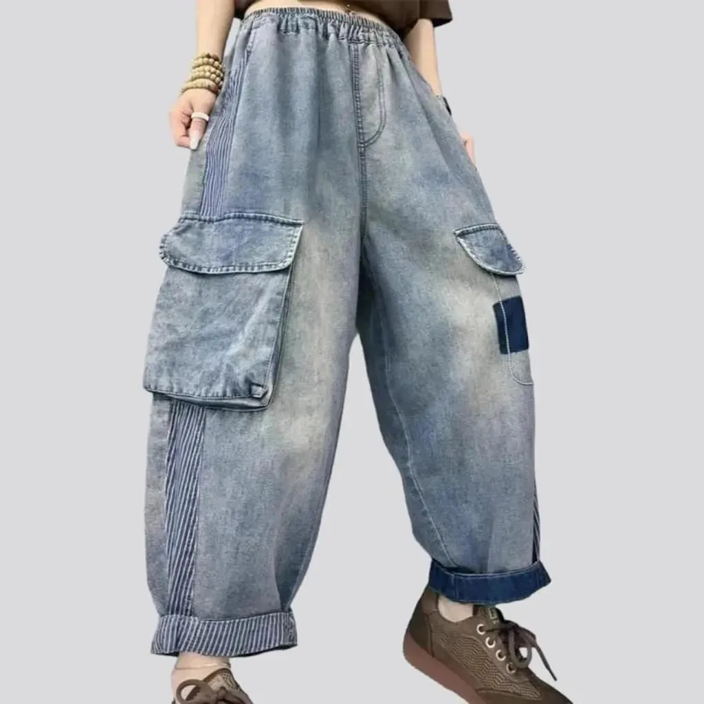 Fashion vintage denim pants for women