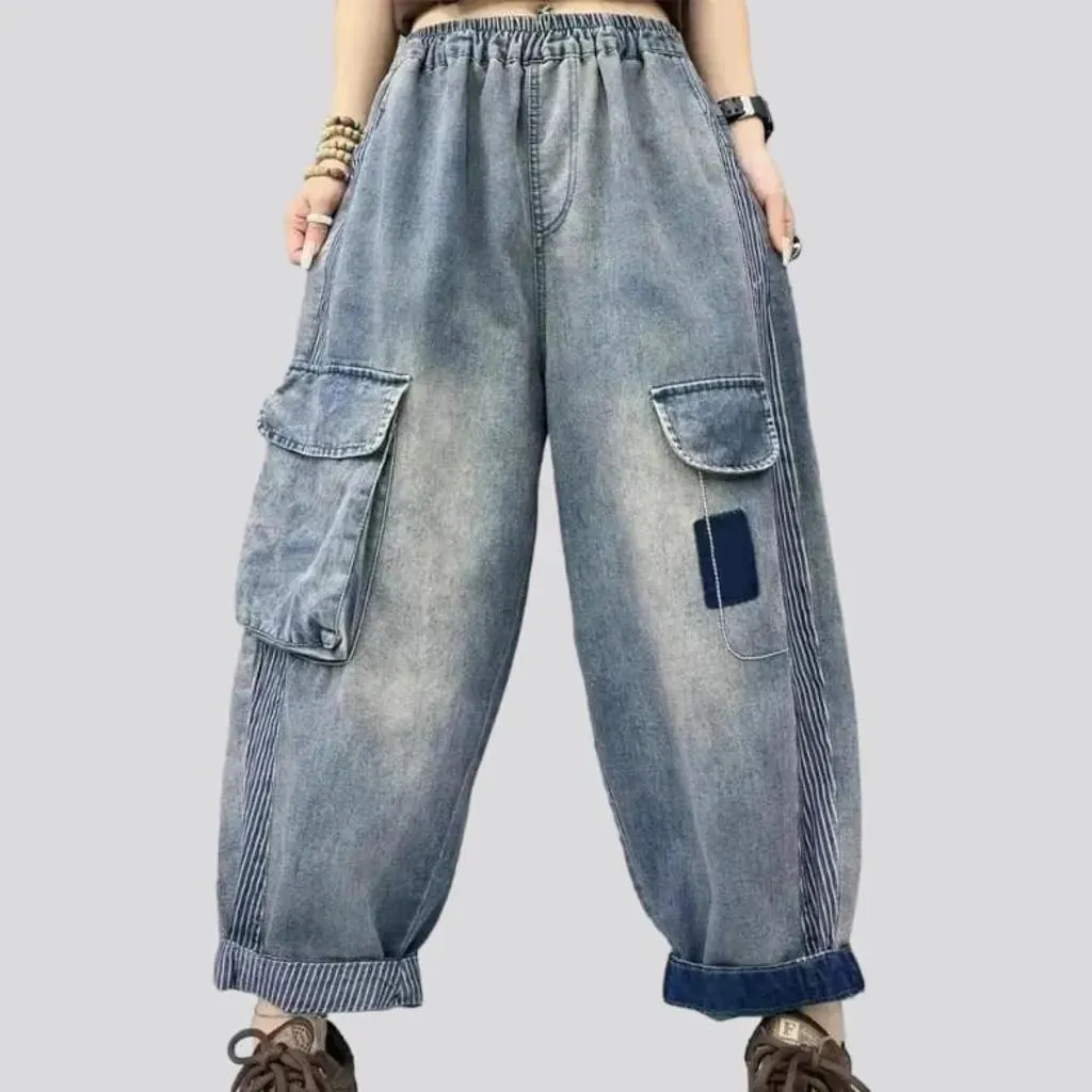 Fashion vintage denim pants for women