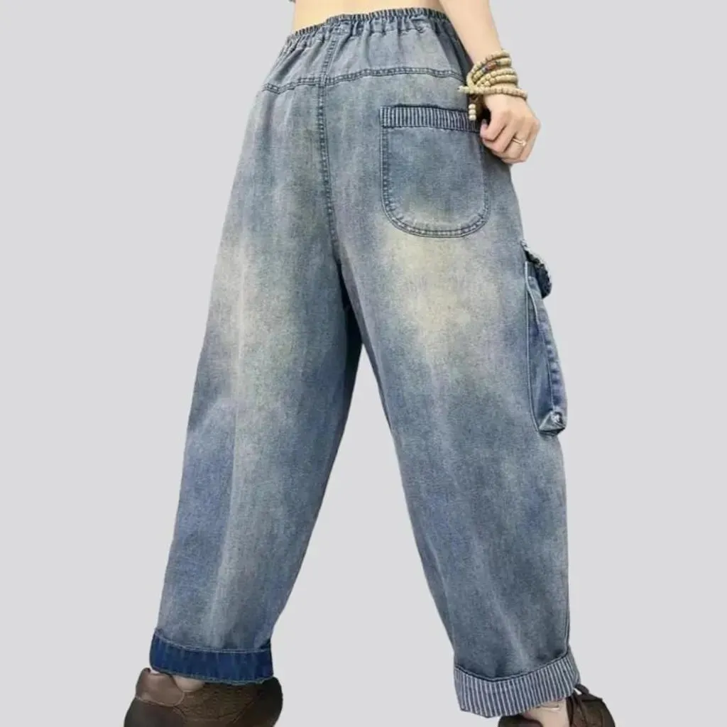 Fashion vintage denim pants for women