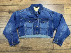 Final Sale ✨Hey Cowboy Cropped Denim Jacket