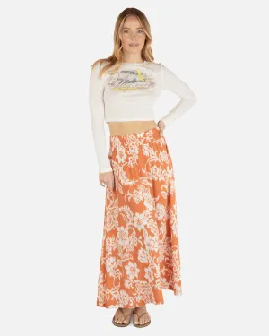 Floral Ikat Midi Skirt