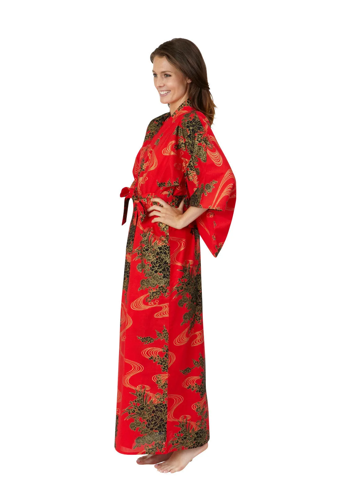 Flowing Long Cotton Kimono