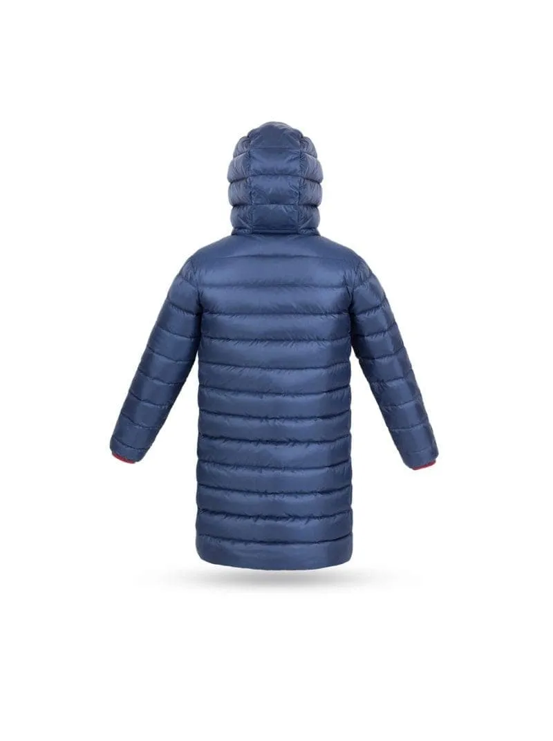 Fluff Down Coat: Navy Blue