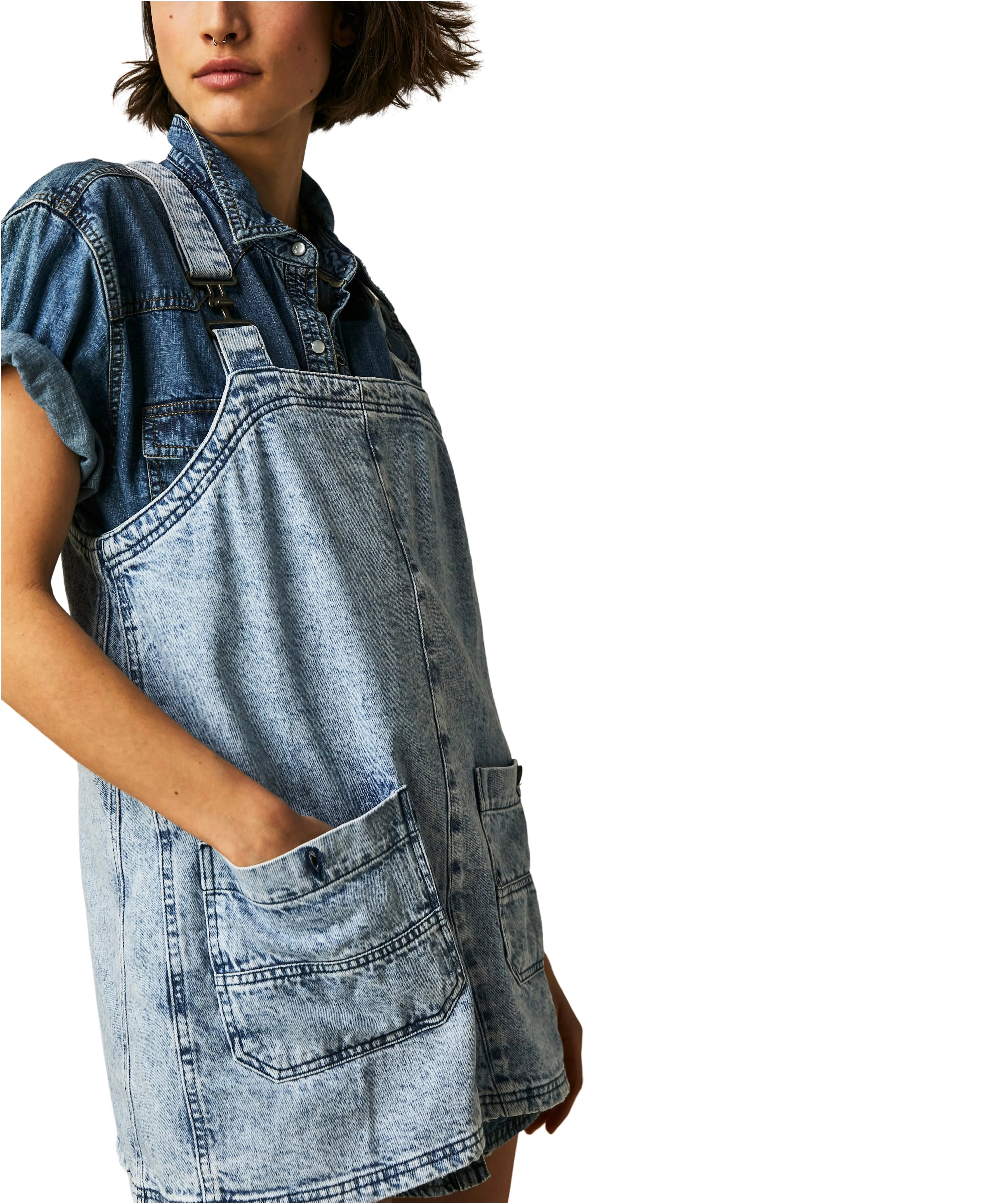 Free People Overall Smock Mini