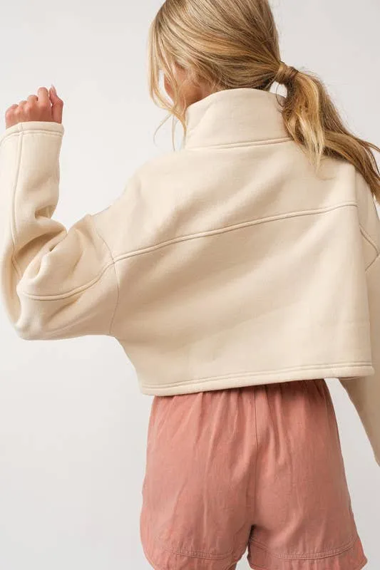 Freya Oversized Crop Sweatshirt Top