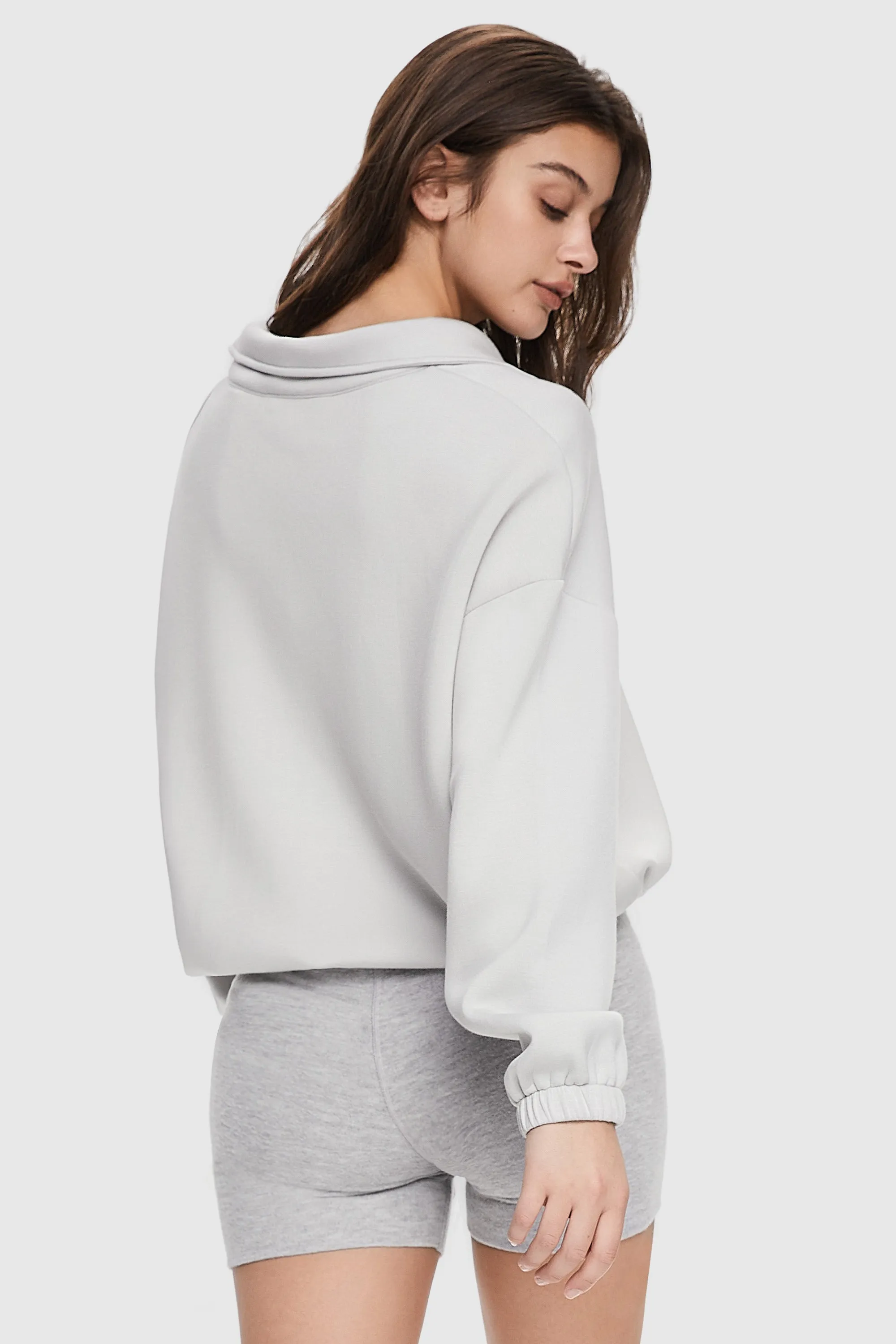 Full Zip Cropped Sweatshirt