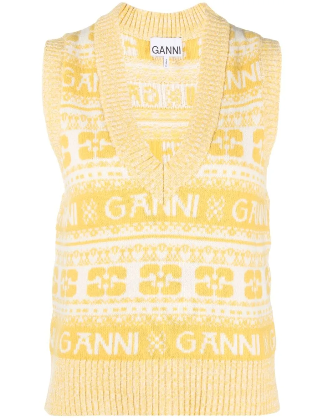 GANNI Sweaters Yellow