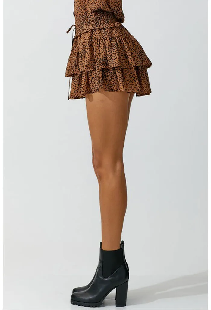 Georgette Cheetah Mini Skort