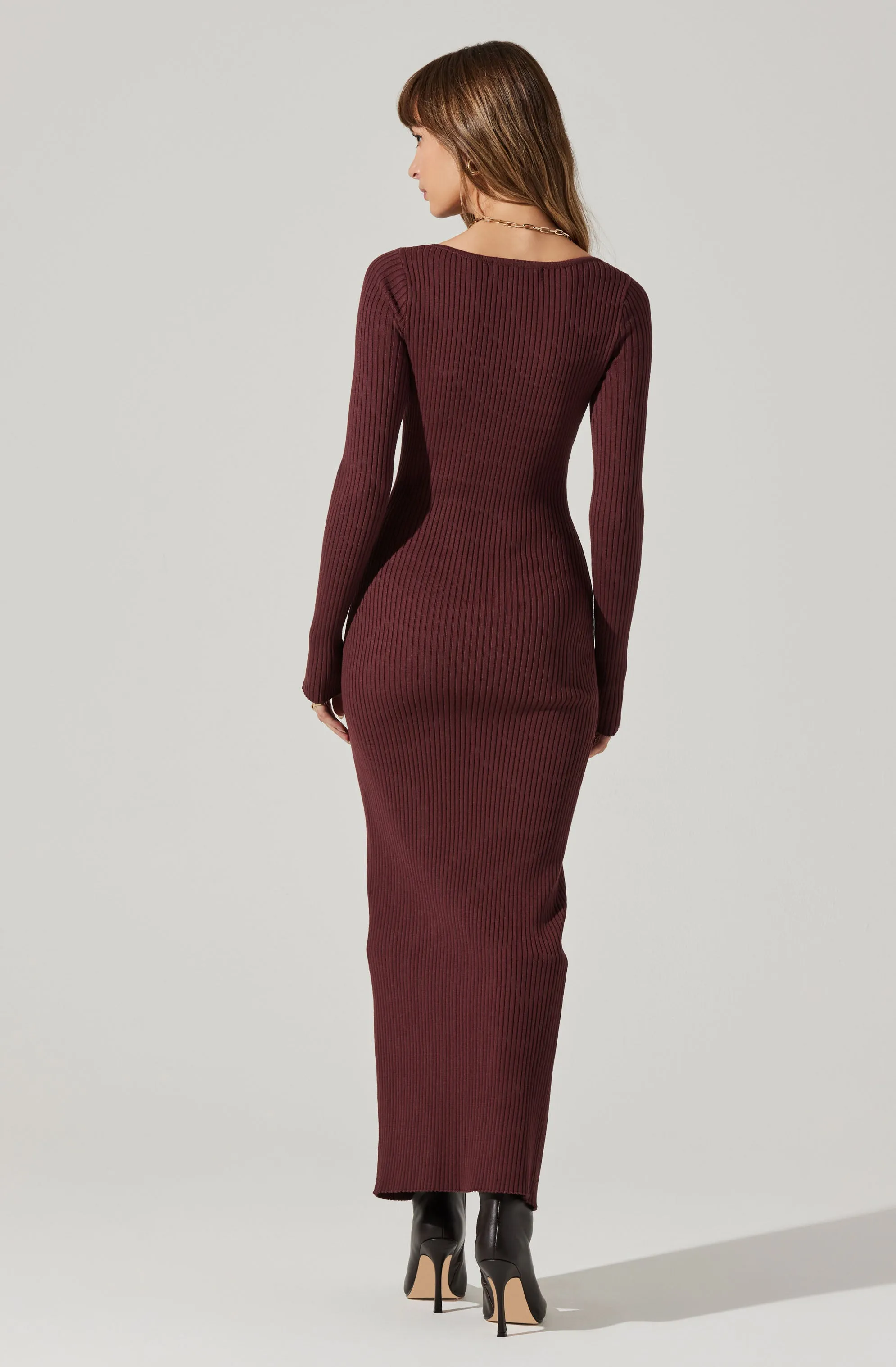 Glenda V-neck Maxi Sweater Dress