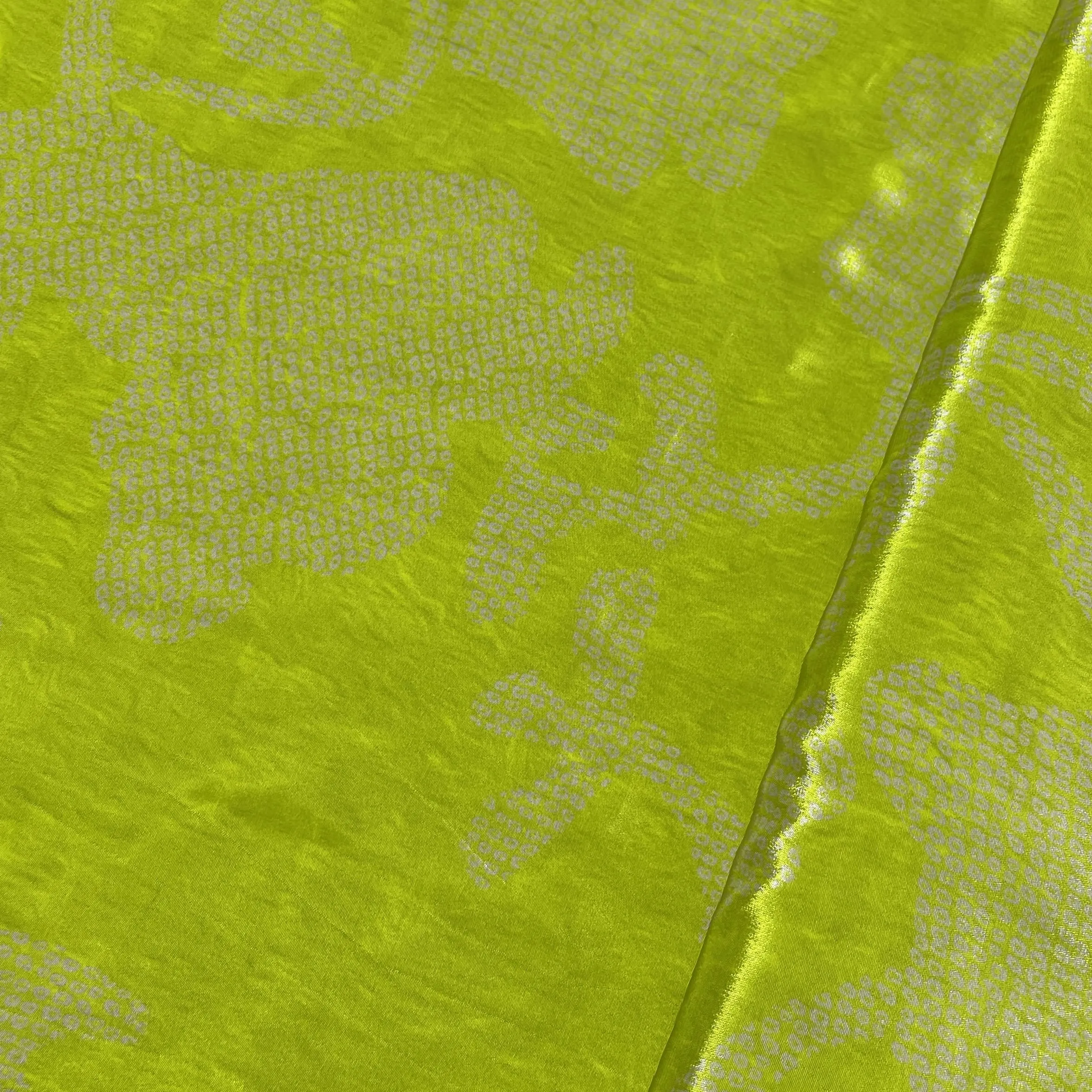 Green Abstract Print Crepe Fabric 18153