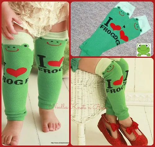 Green Frog Leg Warmers, Boys or Girls Leg Warmers, Toddlers, Baby Accessories