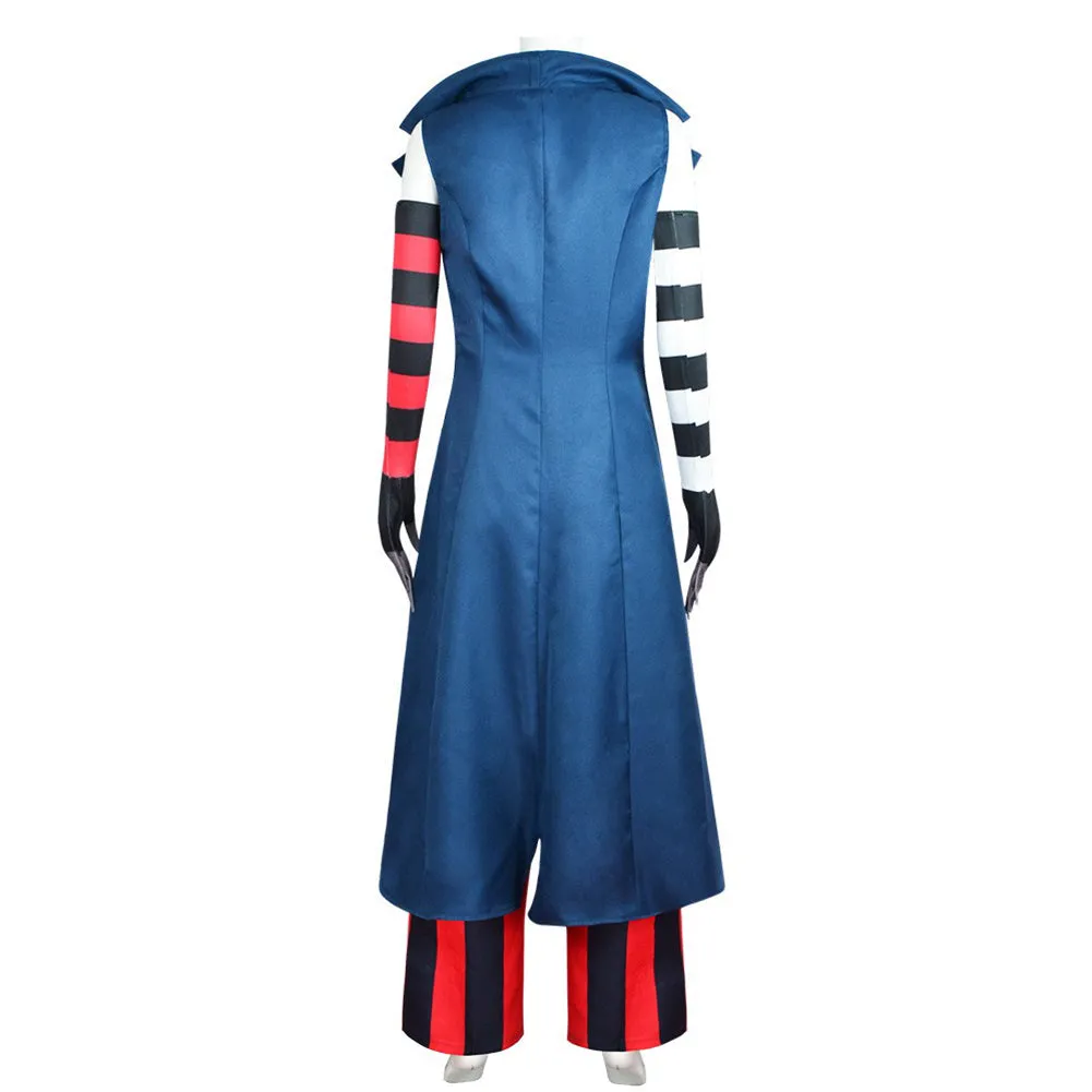 Hazbin Hotel Velvette Women Red Blue Outfit Party Carnival Halloween Cosplay Costume