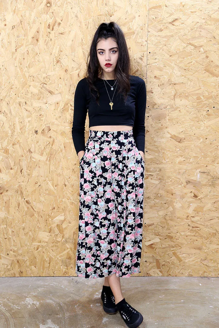 High Waisted Floral Pint Culottes