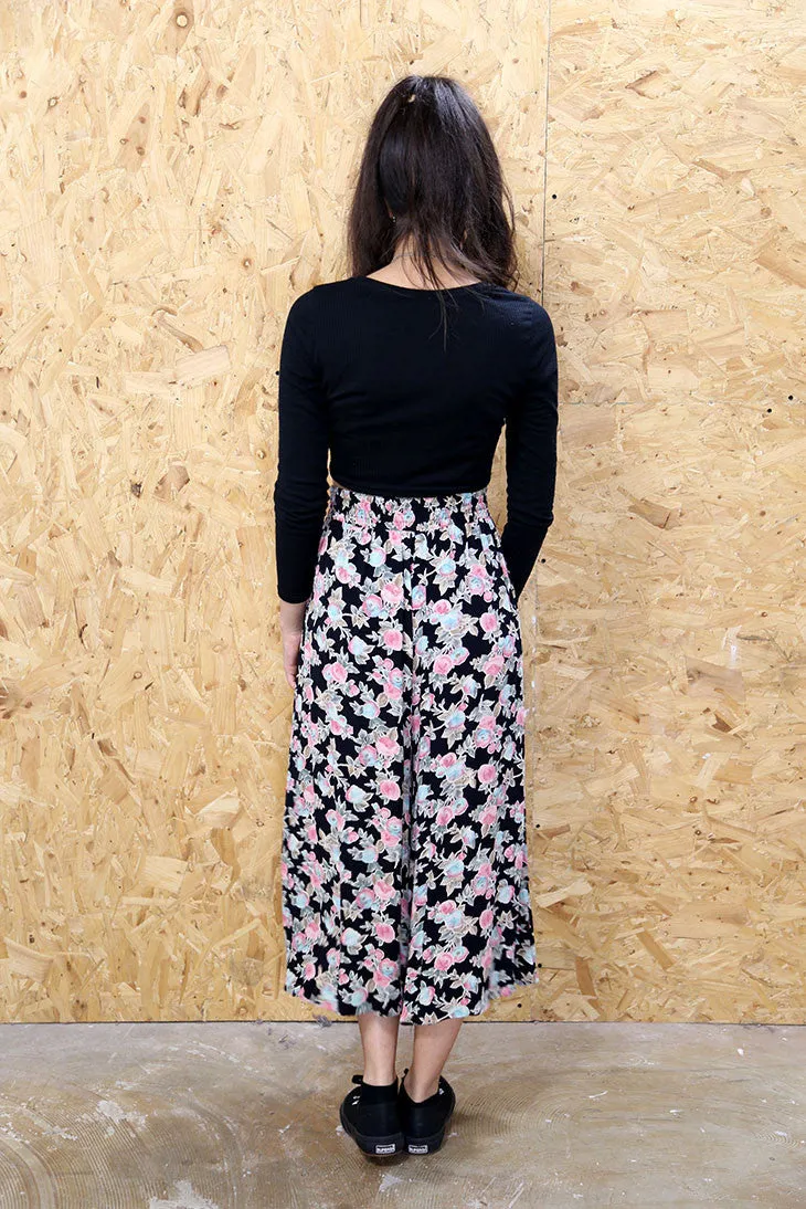 High Waisted Floral Pint Culottes