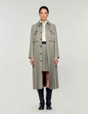 Houndstooth Trench Coat