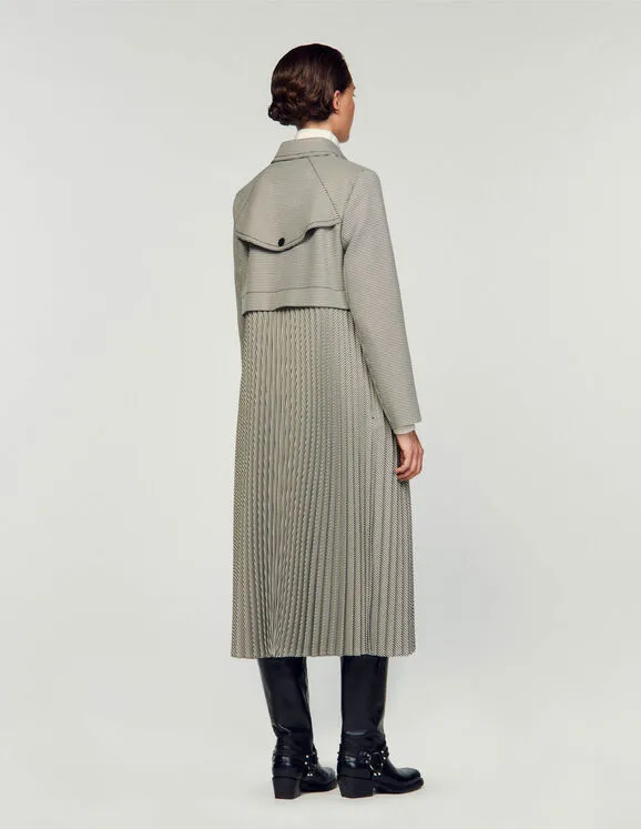 Houndstooth Trench Coat