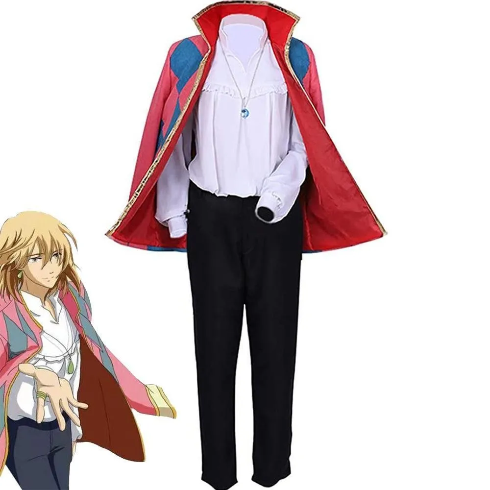 Howl Cosplay Costume Daily Anime Clothes Howl's Moving Castle Halloween Show Outfits for Adults