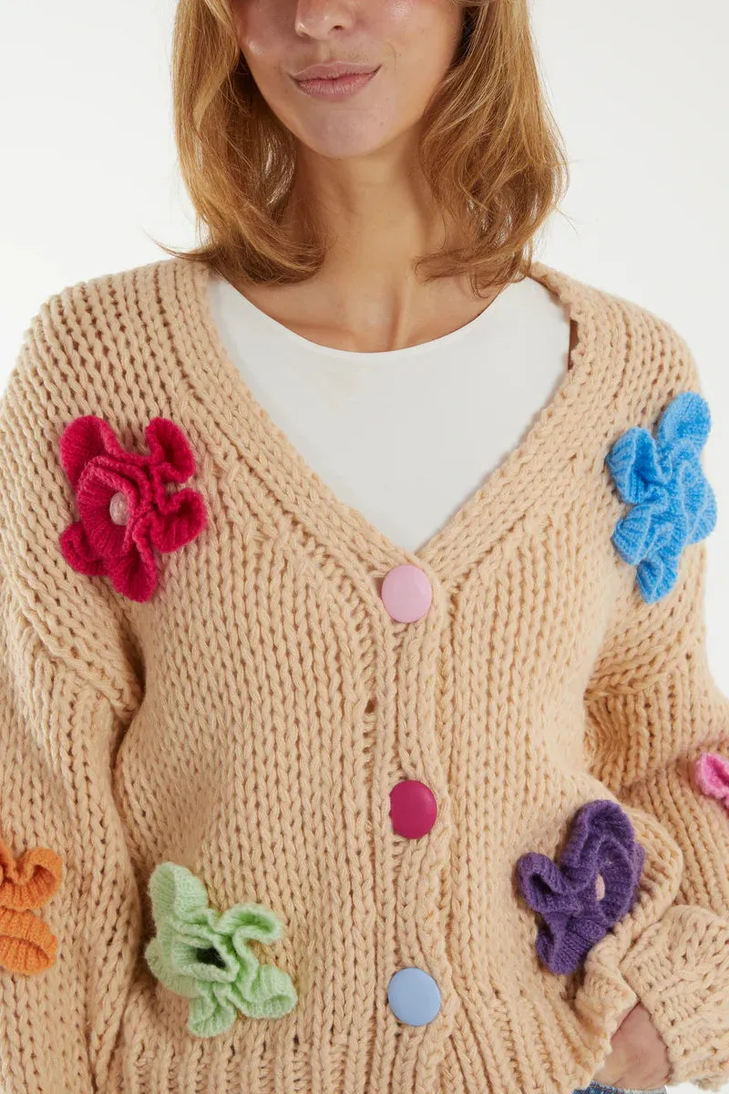 I Can Buy Myself Flowers Chunky Knit Cardigan