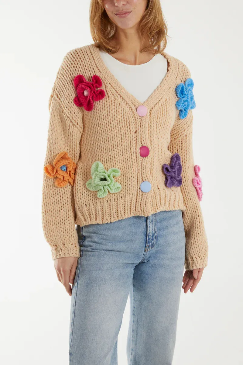 I Can Buy Myself Flowers Chunky Knit Cardigan