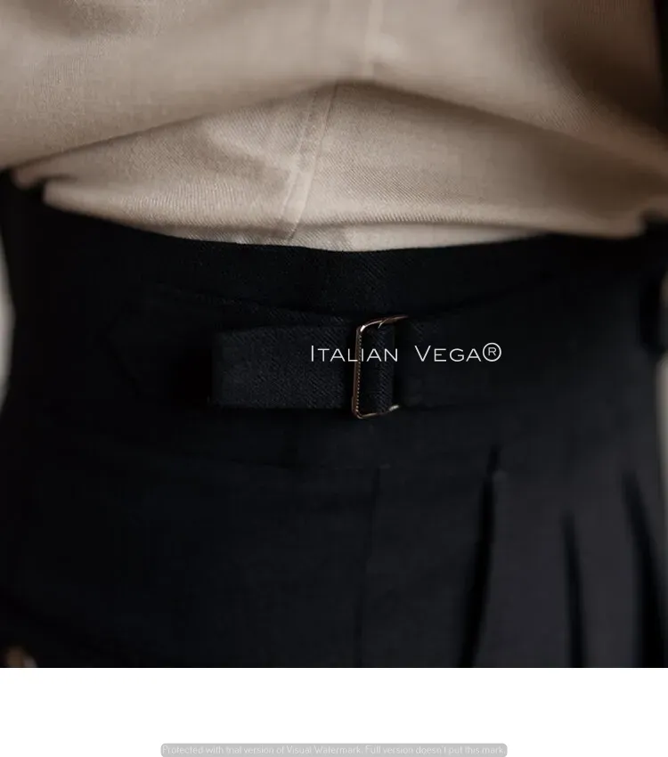 Italian Black Signature Formal Gurkha Pants by ITALIAN VEGA®