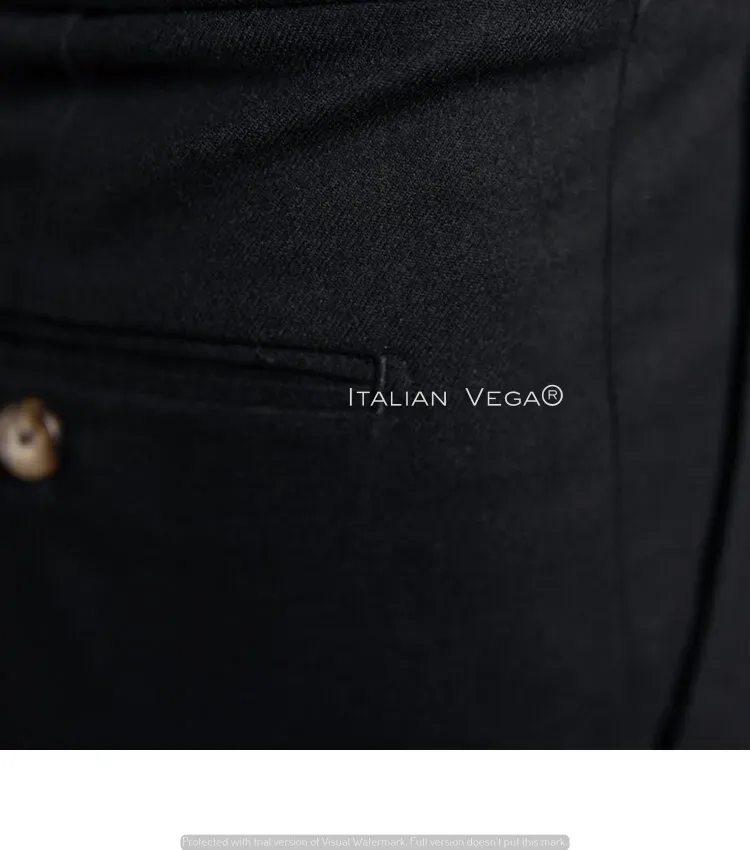 Italian Black Signature Formal Gurkha Pants by ITALIAN VEGA®