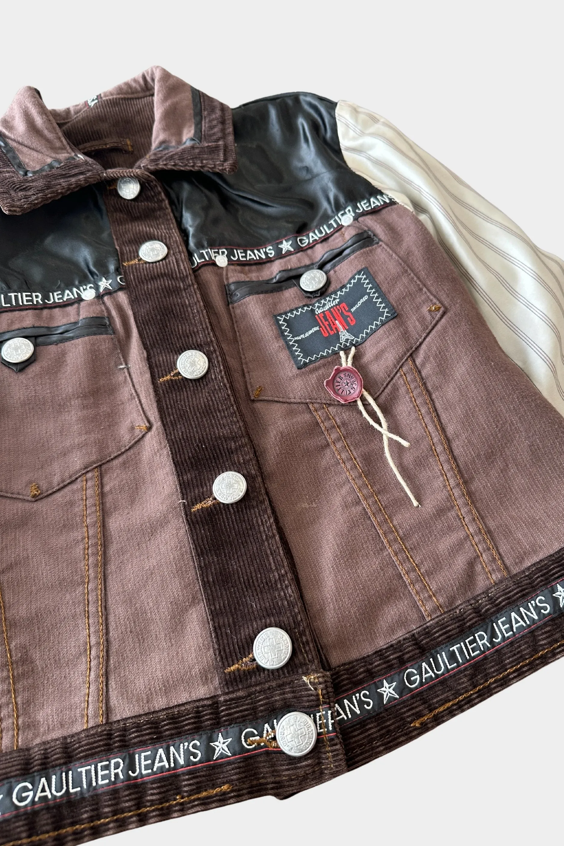 Jean Paul Gaultier Corduroy Reversible Brown Jacket