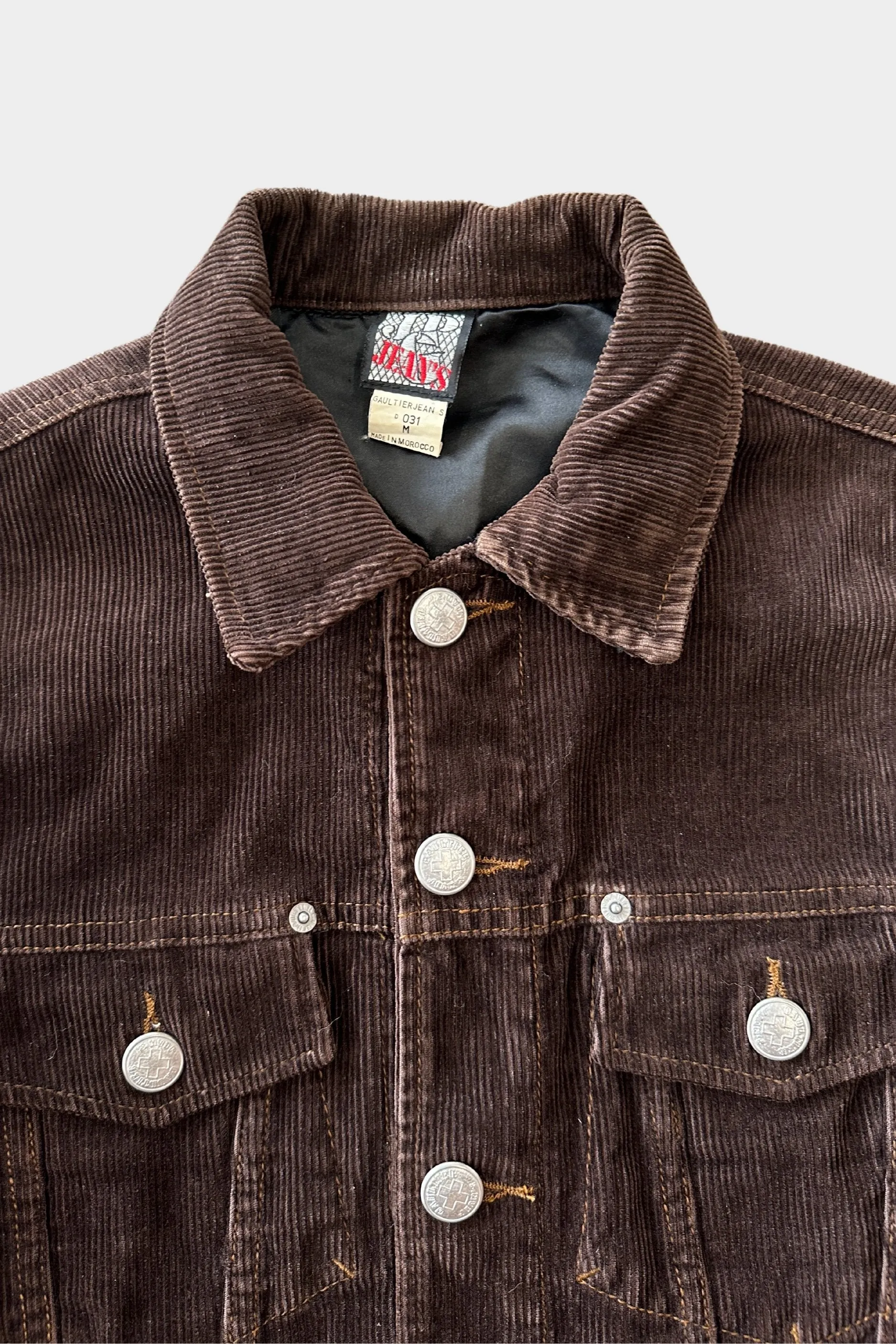 Jean Paul Gaultier Corduroy Reversible Brown Jacket