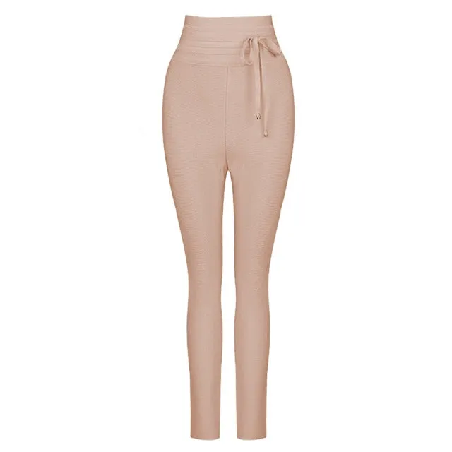 Johanna High Waist Tie Bandage Pants