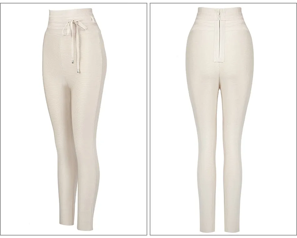 Johanna High Waist Tie Bandage Pants